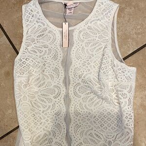 Victoria's Secret Ivory Lace Sleeveless Lingerie Piece